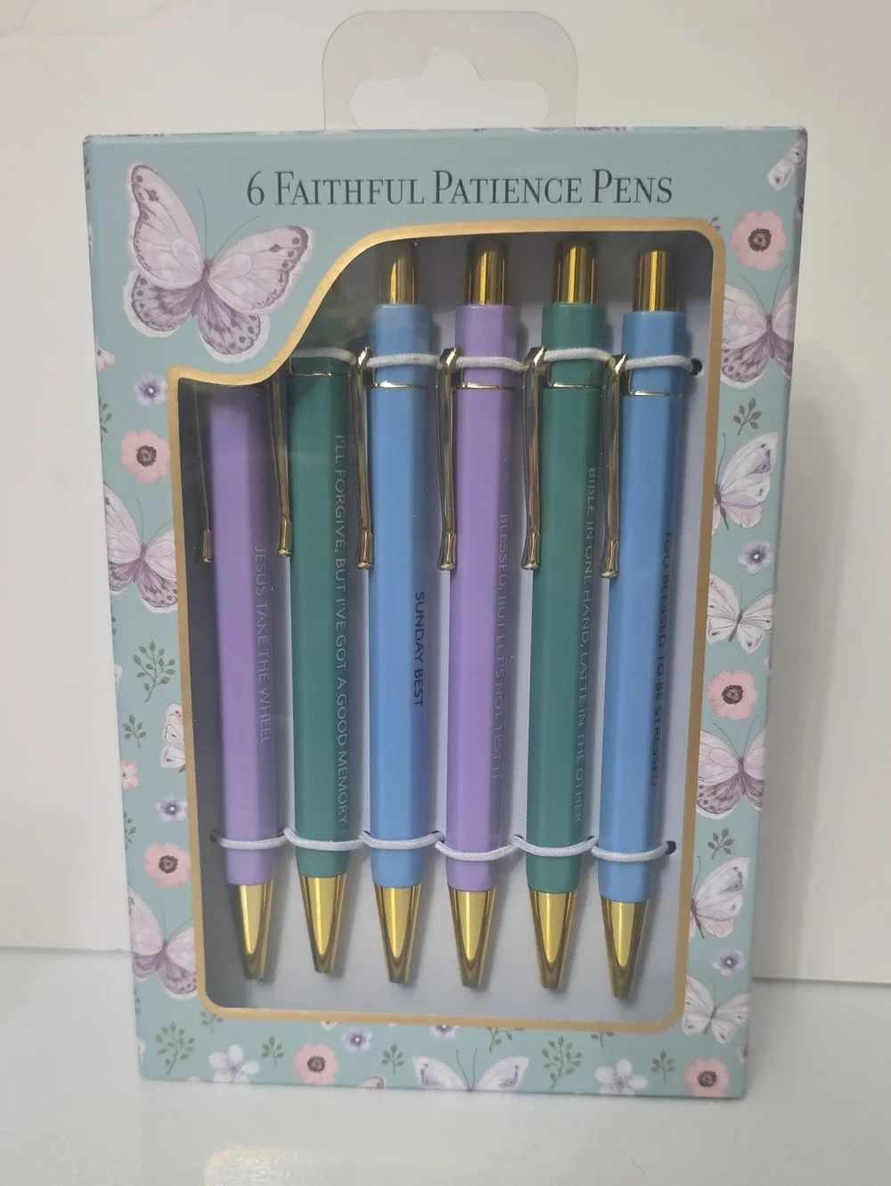 - Pastel Blue, Purple & Green Ballpoint Set
